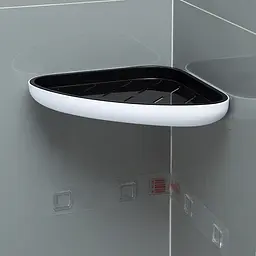 Полиця кутова МВМ My Home BP-26 біла з чорним (BP-26 WHITE/BLACK) - мініатюра 9