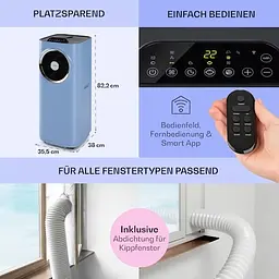 Мобільний кондиціонер Klarstein Kraftwerk Smart 12K  (10035739) - мініатюра 7