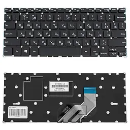 Клавіатура для ноутбука DELL (Inspiron: 3162 series) rus, black, без фрейма - мініатюра 2