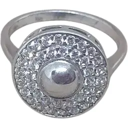 Срібне кільце Лазурит з фіанітами. 1960р 17