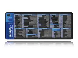 Великий килимок для мишки WorkPlaceShop Поєднання клавіш для Word 1000 x 400 мм