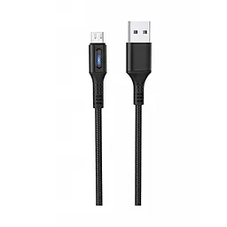 Кабель Hoco U79 Pisces Cable USB to MicroUSB 2,4A 1m Black