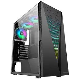 Корпус 2E Gaming GALAXY (G2055) чорний, без БЖ, Mid Tower, для ATX / Micro ATX / Mini ITX, 2xUSB 2.0, 1xUSB 3.0, 3x120 ARGB Fan,