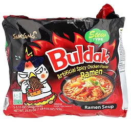 Локшина швидкого приготування Samyang Buldak Artificial Spicy Chicken Flavor Ramen 5х145г - мініатюра 5