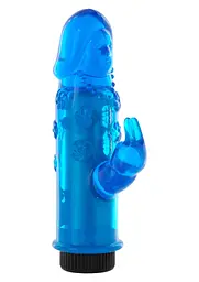Вібратор-кролик Seven Creations Mini Rabbit Vibe 12.5 см блакитний - мініатюра 2