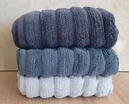 Набір турецьких махрових рушників Cestepe MicroCotton Premium 3 штуки 50x90 Ezgi 7 щільність 600 г/м2 - мініатюра 3