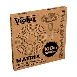 Світильник LED smart MATRIX+пульт 100W 3000-6000K IP20 чорний круг Violux ( 220485 ) - мініатюра 9