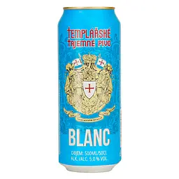 Уцінка. Пиво Templarske Blanc світле нефільтроване 5% 0.5 л 