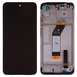 Дисплей для Xiaomi Redmi 10, чорний, з рамкою, Original (PRC), tarnish