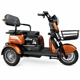 Електричний Трицикл Corso Ostin (1000W, 72V, 23Ah) + 1 Ящик Акумулятор, Гідравличні гальма Електробайк Скутер Коричневий
