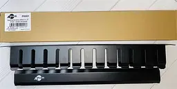 Организатор кабеля Atcom P0001 1U, 19", черный, металлический - миниатюра 3