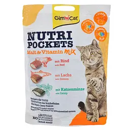 Вітамізовані ласощі GimCat Nutri Pockets для кішок Мультивітамінний мікс 150 г (G-419251/400693)