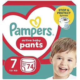 Підгузки Pampers трусики Pants Giant Розмір 7 (17+ кг) 74 шт. (8006540069622)