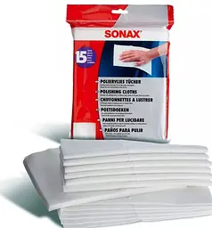 Серветки для фінішного полірування кузова Sonax Polishing Cloths, 15 шт. - мініатюра 4
