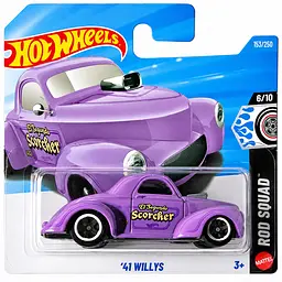 Базова машинка Hot Wheels Rod Squad 41 Willys бузкова (5785) JJK01-N521
