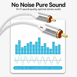 Кабель Audio 2RCA-2RCA Vention 10m PVC Shell White (BCQIL) - мініатюра 4