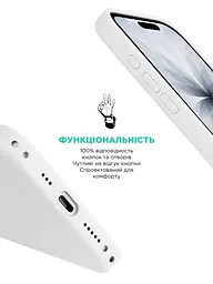 Силиконовый чехол с MagSafe для Apple iPhone 17, ICON2 MagCase, белый, противоударный, панель с мягкой подкладкой, защита всего корпуса, поддержка беспроводной зарядки, совместим с защитными стеклами и пленками, ArmorStandart (ARM86673) - мініатюра 4