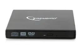 Оптичний привід Gembird Black, DVD+/-RW, USB 2.0 (DVD-USB-02) - мініатюра 2