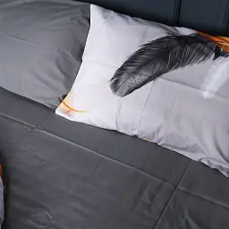 Підковдра MirSon Сатин 22-1381 Black and Feathered 110х140 см (2200010477092) - мініатюра 4