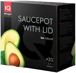 Каструля Ringel IQ Be Natural, з кришкою та дерев'яними ручками, 20 см, 2,5 л (IQ-2042-20) - мініатюра 4