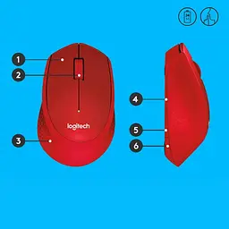 Бездротова миша Logitech M330 Silent Plus (910-004911) червона - мініатюра 5