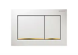 Клавіша змиву Geberit Omega30 золотий/білий, Золотий 115.080.KK.1
