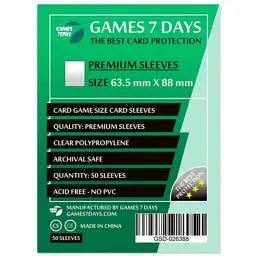 Протектор для карт Games 7 Days 63,5 х 88 мм, Card Game, 50 шт (PREMIUM) (GSD-026388)