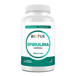 Спіруліна, Spirulina, 200 таблеток (1500 мг у трьох таблетках) Biotus vit0001350