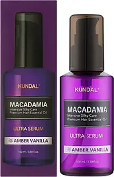 Сиворотка для волосся зволожуюча "Амбра Ваніль" 100 мл Kundal Macadamia Ultra Hair Serum Amber Vanilla