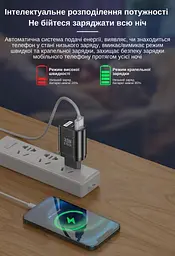 Зарядний пристрій XON PowerCharge 65W (PD33) USB Type-C (PCWB065033A1С1B 6051) Чорний - мініатюра 7