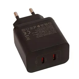 Мережевий зарядний пристрій Hoco N35 2 виходи Type-C PD 45 W білий