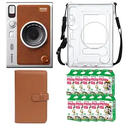 Подарочный набор камера Fujifilm Instax Mini EVO, Фотобумага 100 шт, Прозрачный чехол, Фотоальбом 108 фото