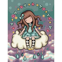 Картина за номерами "April's Showers Santoro Gorjuss Collection" Ideyka KHO8672, 30х40 см