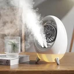 Портативний вентилятор USB з водяним охолодженням, розпилювач, нічник Air Cooler 657, зволожувач - мініатюра 3