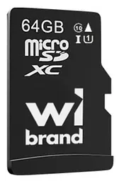 Карта пам'яті microSDXC, 64Gb, Wibrand, Class10 UHS-I U1 без адаптера (WICDXU1/64GB)