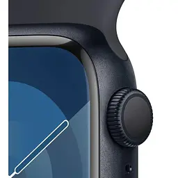 Смарт-годинник Apple Watch Series 9 GPS + Cellular 45mm Midnight Aluminum Case w. Midnight Sport Band - S/M (MRMC3) - мініатюра 3