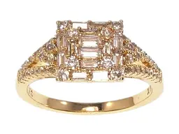 Каблучка XUPING позолота 18K "Інкрустація цирконієм" 089441 р.18,5