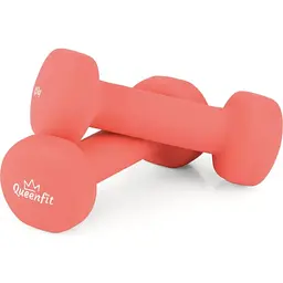 Гантелі для фітнесу неопренові Gymtek Queenfit 2х0,5кг рожевий