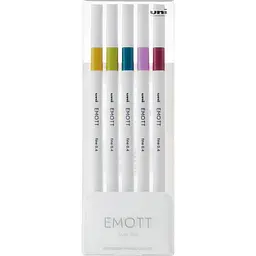 Набір лайнерів Uni Emott Fine Line Retro Color 0.4 мм 5 кольорів (PEM-SY/5C.08RC)