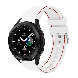 Браслет RLine для Samsung Galaxy Watch 4 - біло-червоний ширина кріплення 20мм силікон Watchbands (W44-1WB82987047) - мініатюра 2
