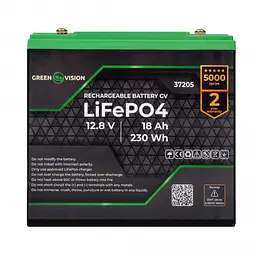 Акумулятор GreenVision GV LiFePО4 12V (12,8V) - 18 Ah (230Wh)