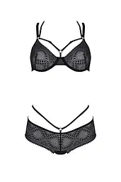 Комплект Passion DROSERA BIKINI black, L/XL, бюстгальтер і трусики-кюлоти - мініатюра 3