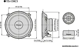 Компонентна автоакустика Pioneer TS-130Ci [55440] - мініатюра 5