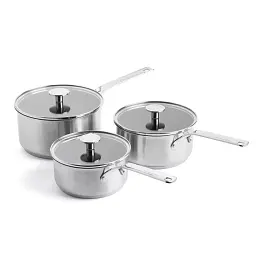 Набір ковшів з кришками KitchenAid SSS 16/18/20 см - 1,5/2,1/3,1 л з керамічним покриттям (CC005740-001)