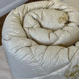 Ковдра двоспальна стьобана зимова з вовни Leri Max Pure Wool 21501 180х210 см бежева - мініатюра 5