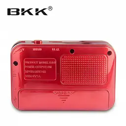 Радіоприймач з FM USB MicroSD BKK S99 радіо на акумуляторі 18650 Червоний - мініатюра 2