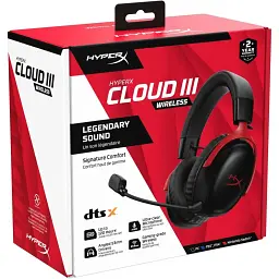 Навушники з мікрофоном HyperX Cloud III Wireless Black/Red (77Z46AA) - мініатюра 10