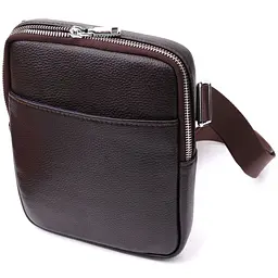Чоловіча вертикальна сумка з натуральної шкіри Vintage 22863 коричнева