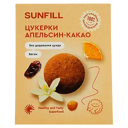 Цукерки Sunfill Апельсин-какао 73 г                                                                              