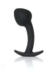 Анальна пробка - Silicone Black Curved Plug L - мініатюра 1